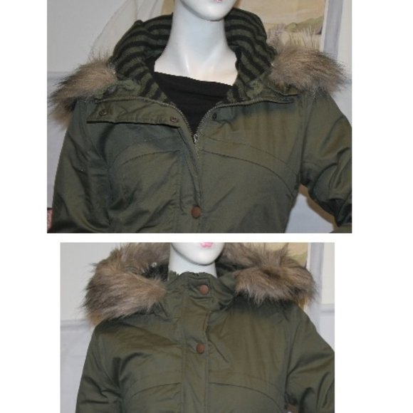 New w Tag Army Green Utility Jacket Coat - Picture 3 of 7